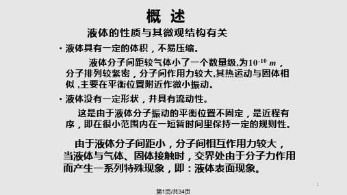 液体表面现象分析PPT课件