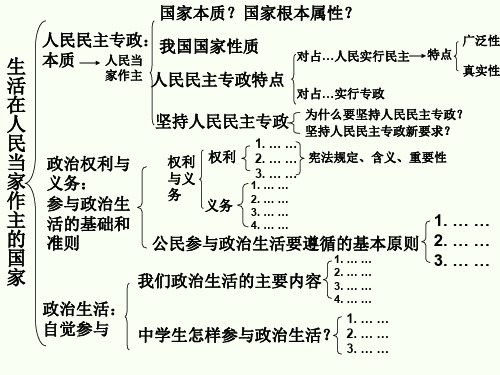 《政治生活》单元知识结构图