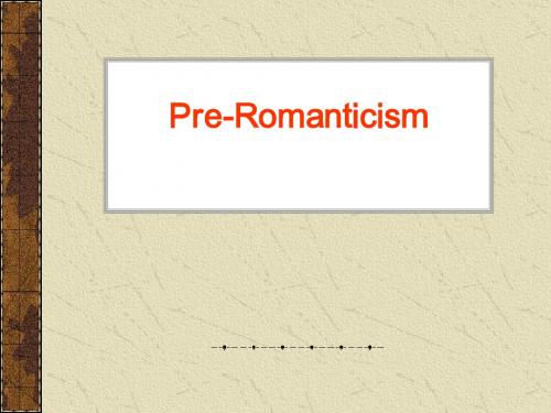 pre-romanticism