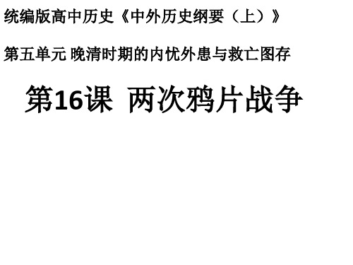 高中历史人教统编版必修上册两次鸦片战争课件3