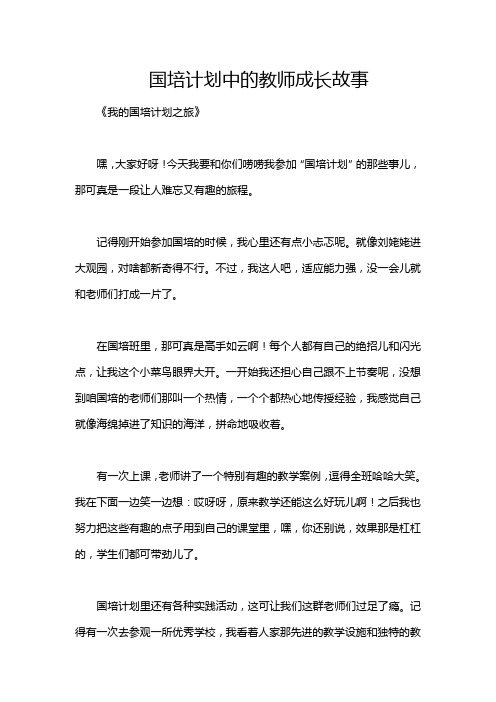 国培计划中的教师成长故事