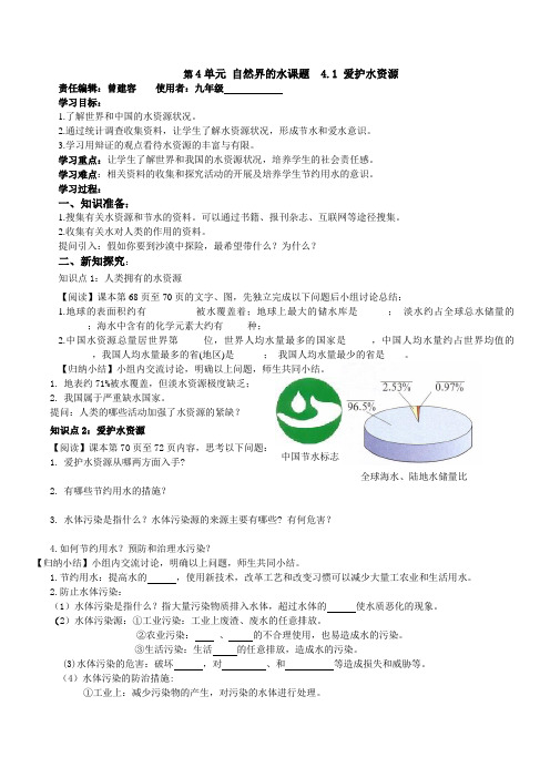 4.1 课题  1 爱护水资源