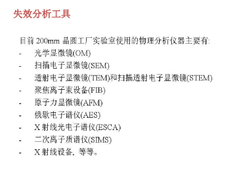 失效分析工具--名词解释SEM FIB EMMI EDS