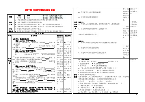 江苏省连云港东海县平明镇中学九年级政治全册《第三框