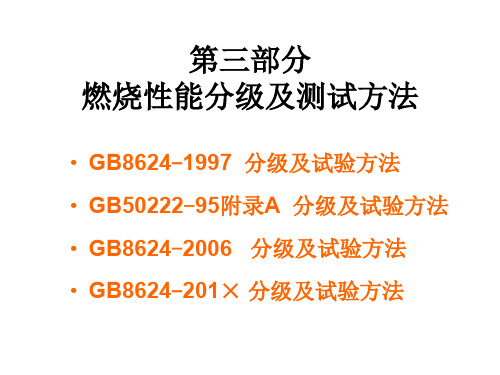 建筑材料燃烧性能分级及测试技术2