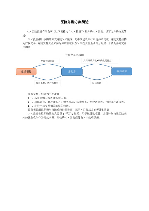 医院并购方案简述