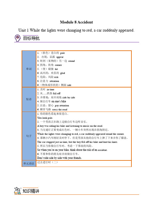 Module8Unit1(知识精讲练习)八年级英语上册讲义(教师版)