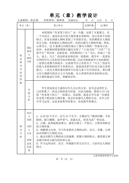 22人物描写一组