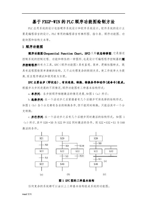 基于FXGPWIN的PLC顺序功能图的绘制方法