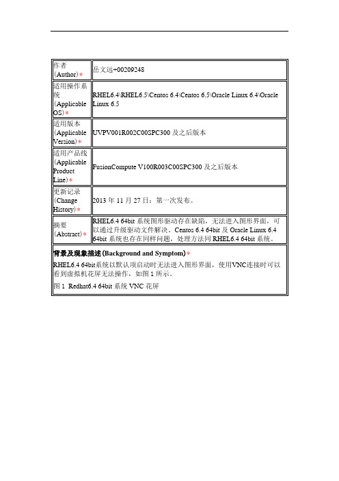 基于xen平台安装Centos无法进入桌面(花屏)解决方案