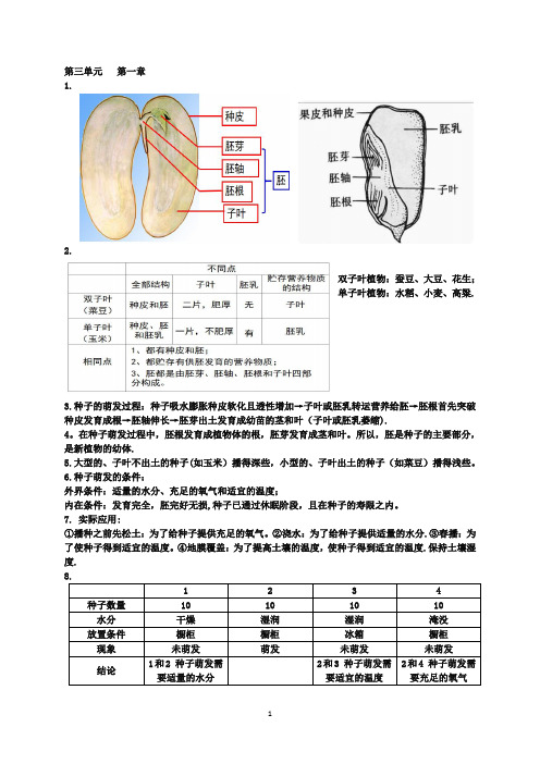 冀少版八年级生物上册-复习提纲