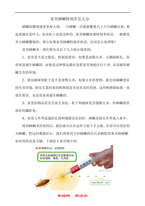 家里蟑螂特别多怎么办,家有蟑螂怎样才能除尽