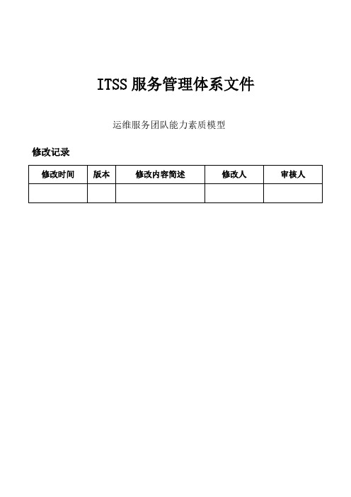 团队能力素质模型-模板5