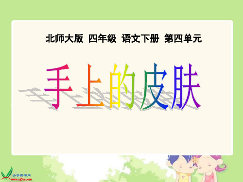 小学四年级下学期语文《手上的皮肤》PPT课件