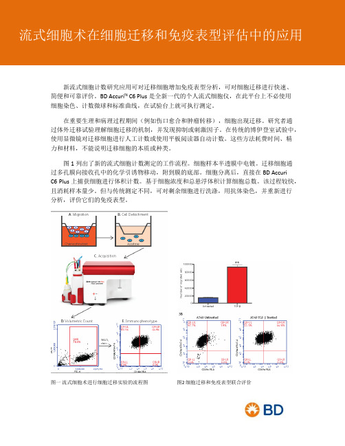 流式细胞术在细胞迁移和免疫表型评估中的应用