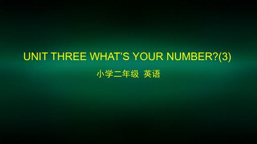 二年级【英语(北京版)】UNIT THREE WHAT'S YOUR NUMBER ？(3)2PPT