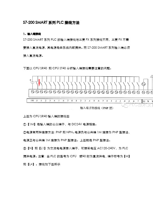 S7-200 SMART系列PLC接线方法