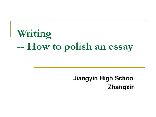 how to polish an essay