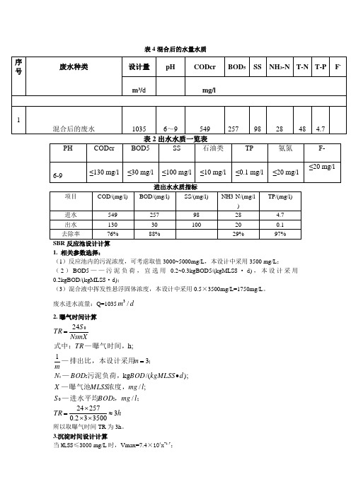 SBR计算