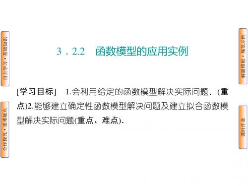 高中新人教A版必修1数学课件 3.2.2 函数模型的应用实例1