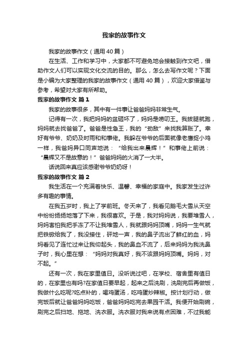 我家的故事作文