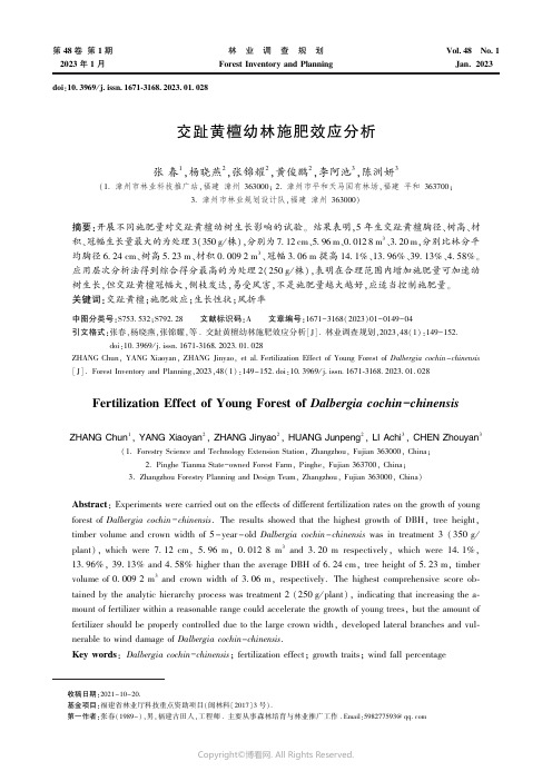 210967498_交趾黄檀幼林施肥效应分析