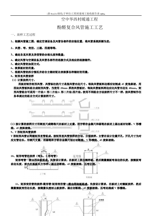 双面铝箔酚醛复合风管施工工艺