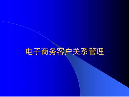 电子商务客户关系管理