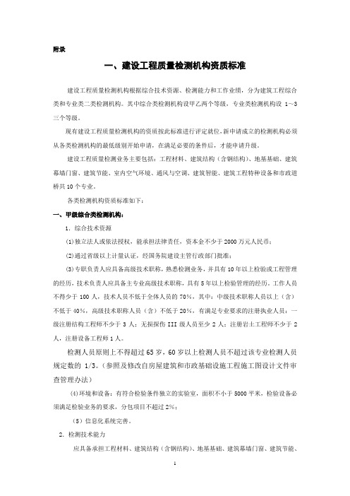 141号令修订稿附件-检测机构资质等级标