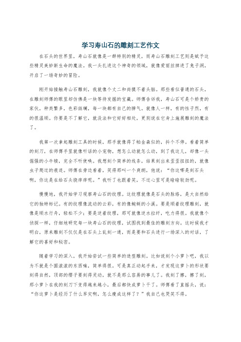 学习寿山石的雕刻工艺作文