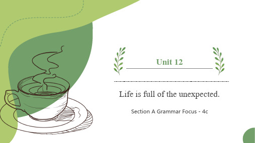 Unit 12 Life is full of the unexpected.  Section课件