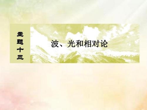 新课标2019版高考物理一轮复习主题十三波光和相对论13_1_4光的波动性电磁波相对论课件