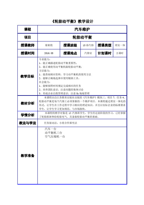 《利用外形修复机修复翼子板线形小凹陷》教学设计