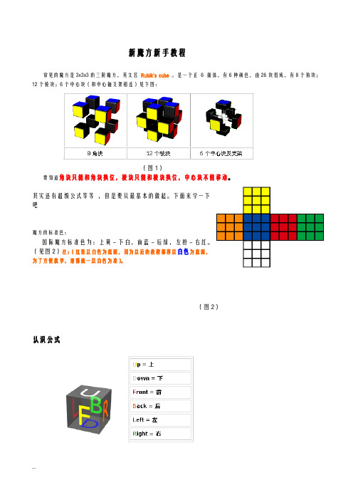 魔方公式口诀+图解教程