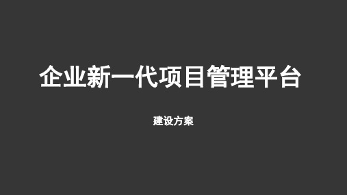 PMS企业新一代项目管理平台解决方案