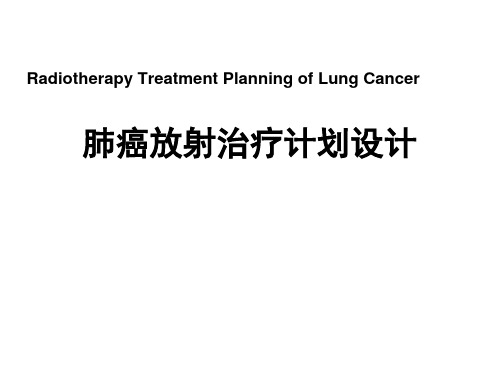 肺癌放射治疗计划设计【79页】