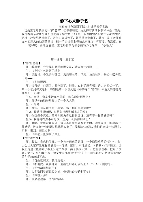 27、鱼游到了纸上 王崧舟