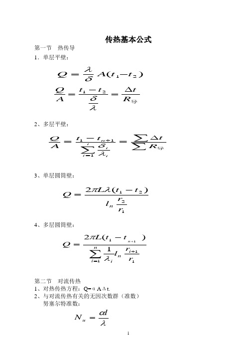 传热公式