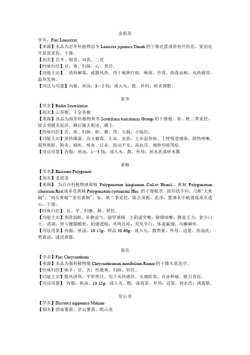 金银花  等13种