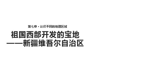 仁爱版八年级下册地理课件：《7.5祖国西部开发的宝地——新疆维吾尔自治区》 (共20张PPT)