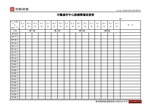 151玻璃幕墙巡查表