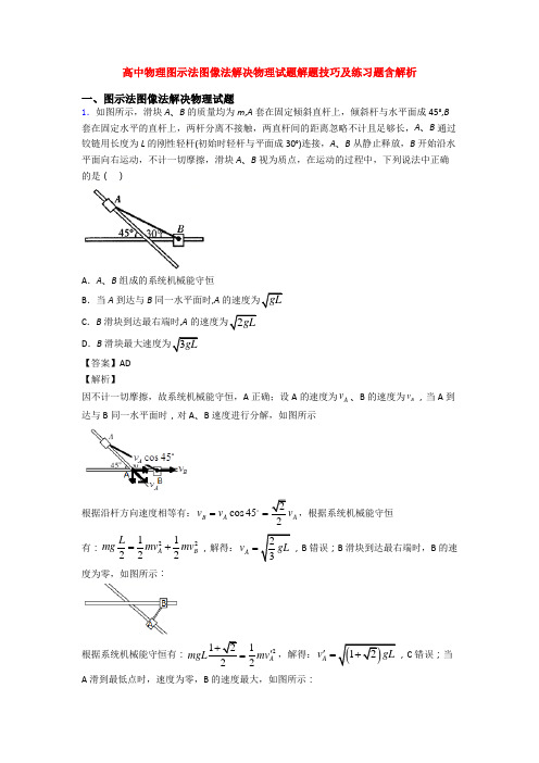 高中物理图示法图像法解决物理试题解题技巧及练习题含解析