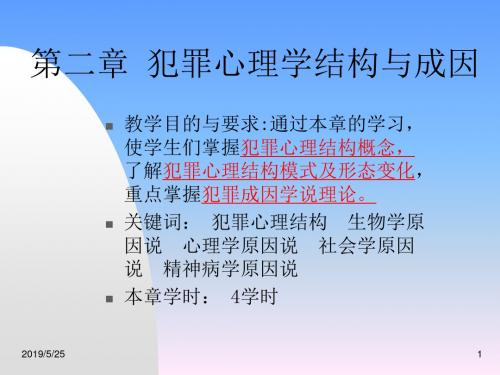 犯罪心理学课件结构与成因二