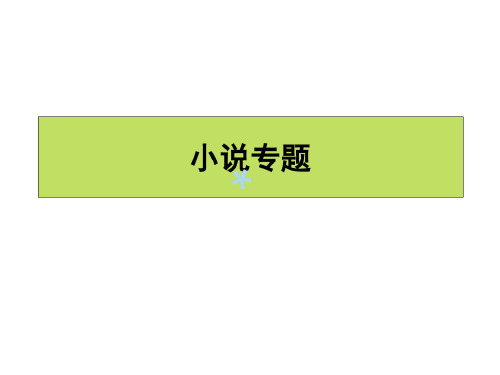 高考复习小说阅读专题复习-2022年学习资料