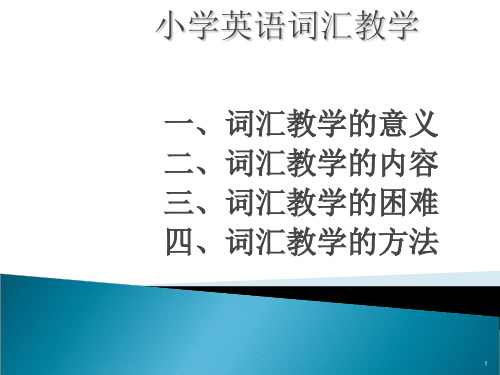 小学英语词汇教学(课堂PPT)