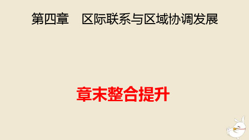 新教材高中地理第4章区际联系与区域协调发展章末整合提升pptx课件新人教版选择性必修2