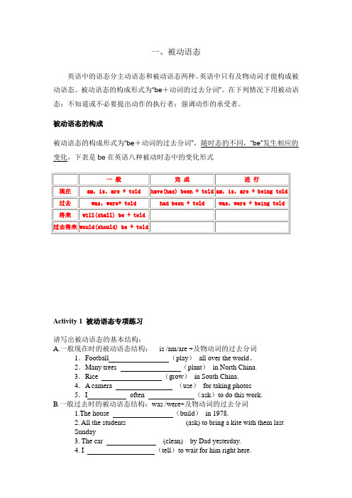 电大英语unit 11语法详解