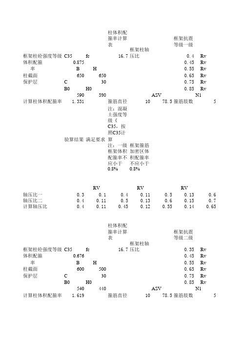 柱体积配箍率计算表