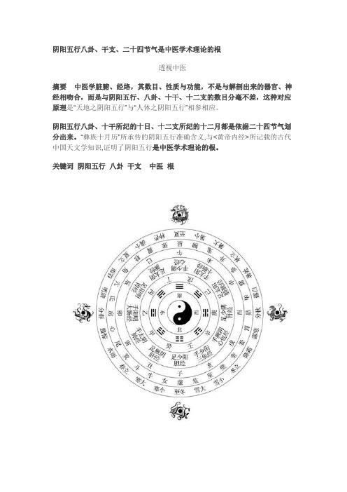 阴阳五行八卦、干支、二十四节气是中医学术理论的根.doc