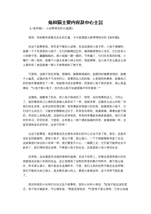 兔和猫主要内容及中心主旨